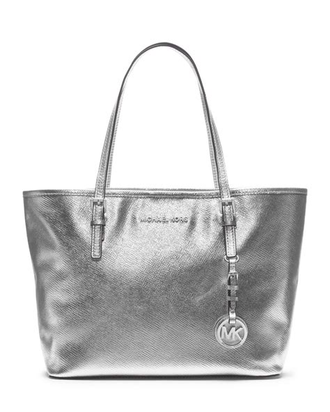 michael kors jet set travel dressy tote|Michael Kors jet set silver.